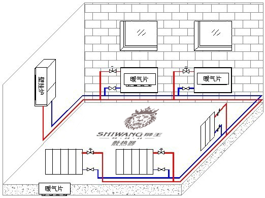 暖氣片安裝示意圖